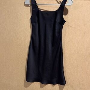 Wilfred Sleek Black Mini Dress